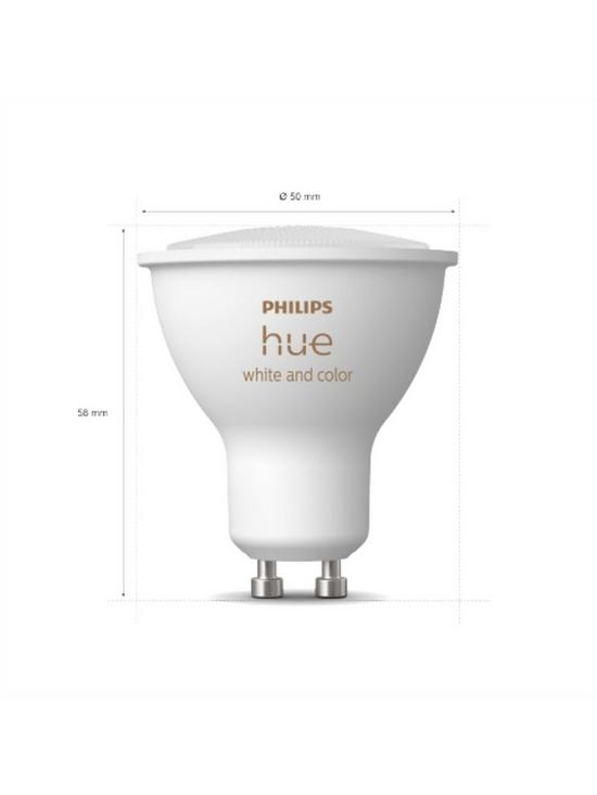stillFront image of philips-hue-hue-white-amp-colour-ambiance-smart-spotlight-3-pack-led-43w-gu10-with-bluetooth