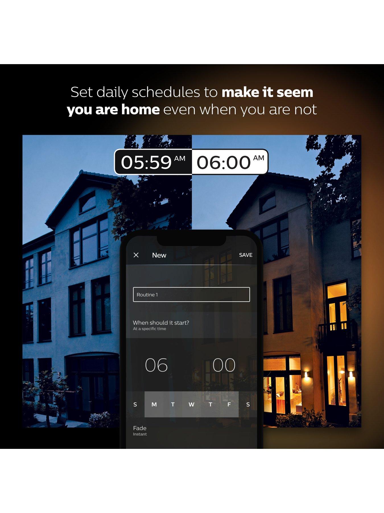  image of philips-hue-hue-white-amp-colour-ambiance-smart-bulb-2-pack-b22-starter-kit