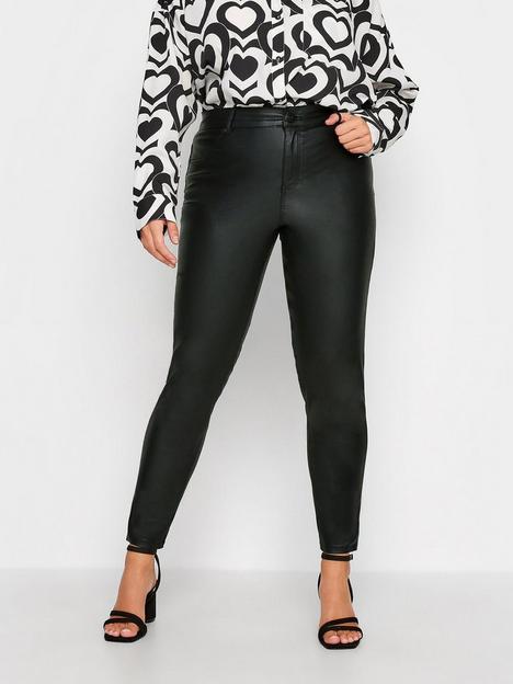 yours-coated-ava-trouser-black