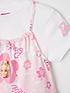  image of barbie-two-piece-all-over-print-dress-and-t-shirt-set-pink