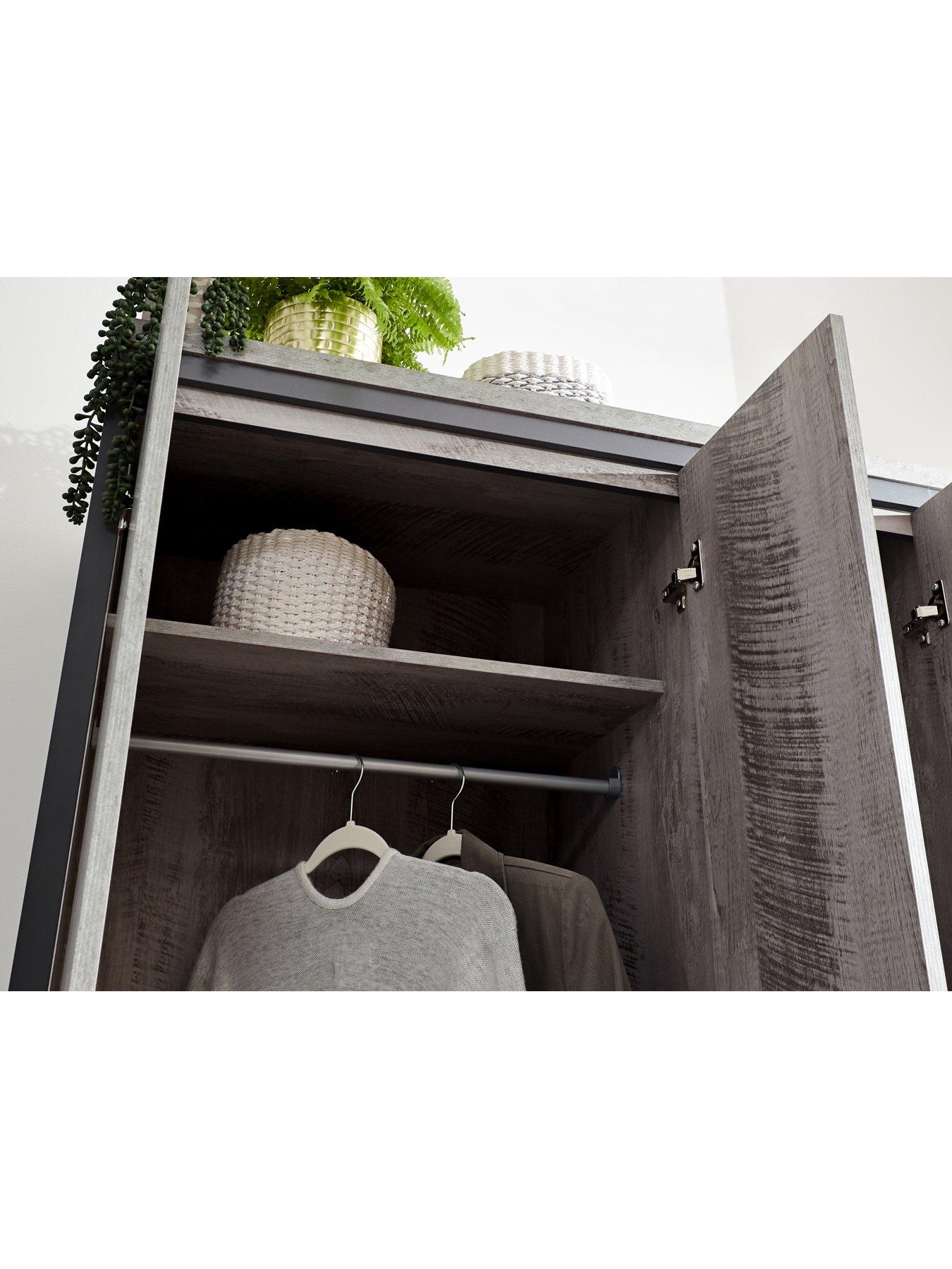  image of gfw-boston-4-piece-package-3-door-wardrobe-4-drawer-chest-2-bedside-chests-grey