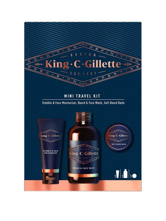 front image of gillette-king-c-gillette-mini-travel-bearnbspgift-set