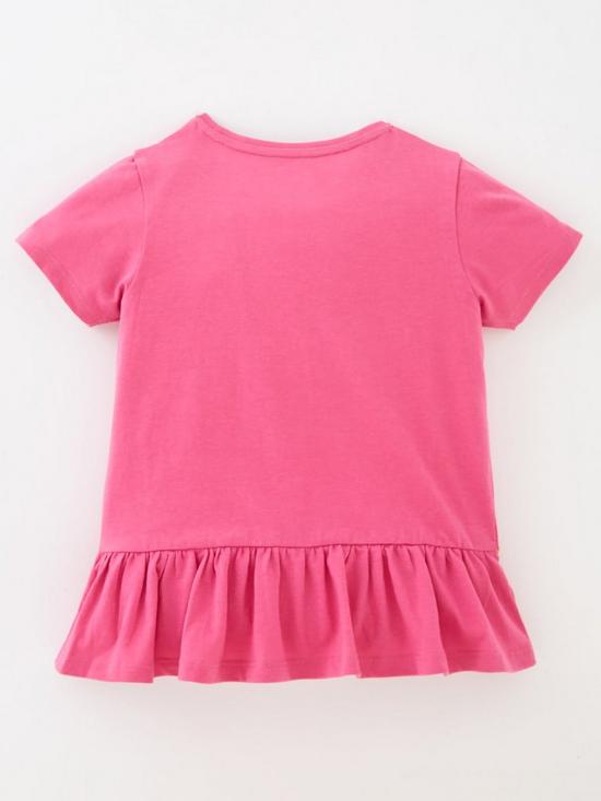 back image of mini-v-by-very-girls-short-sleevenbsppeplum-t-shirt-pink