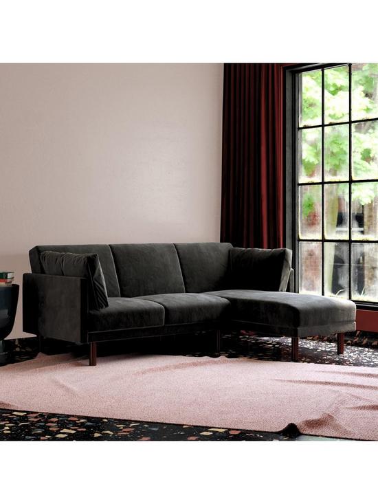 front image of very-home-clair-reversible-sectional-futon