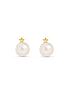  image of love-gold-9ct-yellow-gold-6mm-freshwater-pearl-star-stud-earrings