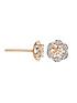  image of love-gem-9ct-rose-gold-morganite-and-diamond-halo-stud-earrings
