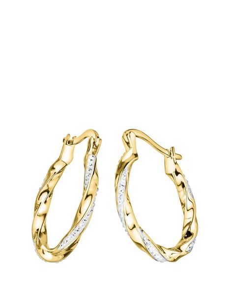 evoke-9ct-gold-plated-sterling-silver-crystal-twisted-20mm-hoop-earrings