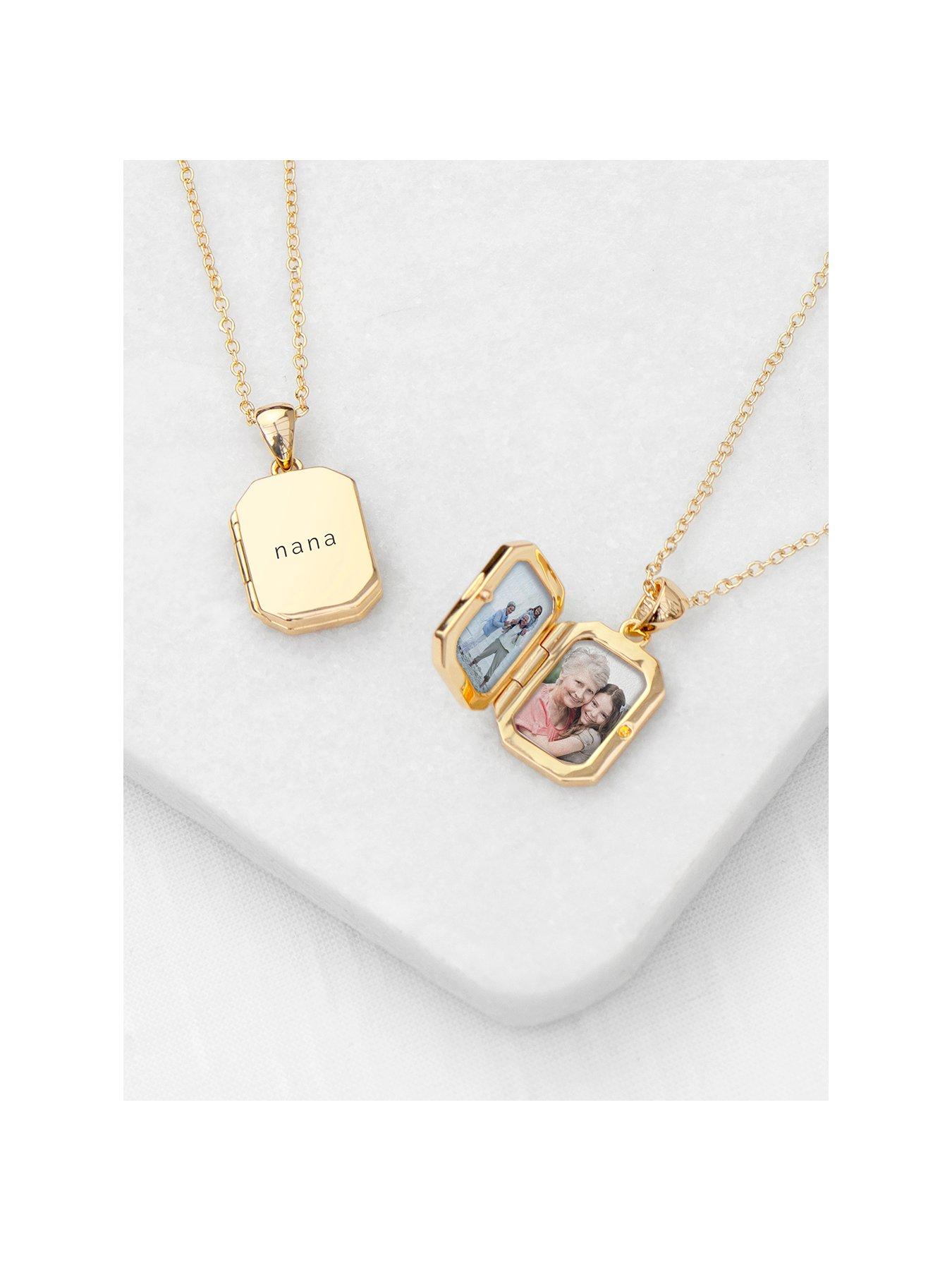  image of treat-republic-personalised-rectangular-photo-locket-gold