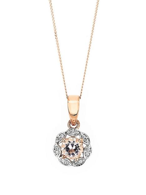 love-gem-9ct-rose-gold-morganite-and-diamond-halo-pendant-necklace-18-inches