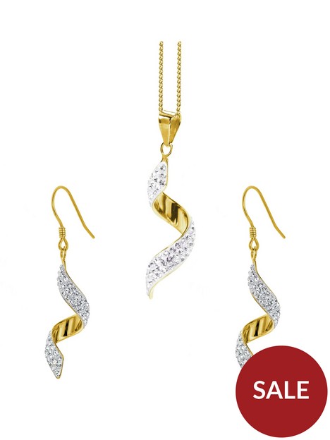evoke-9ct-gold-plated-sterling-silver-crystal-swirl-hook-earring-and-pendant-set