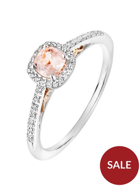 love-gem-9ct-white-and-rose-gold-010ct-diamond-and-4mm-cushion-morganite-halo-ring