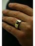  image of love-gold-mens-9ct-yellow-gold-black-enamel-square-gents-signet-ring