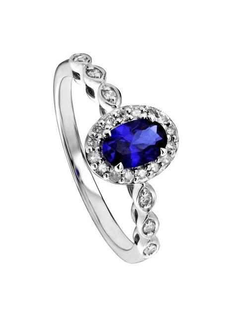love-diamond-9ct-white-gold-oval-created-sapphire-and-010ct-diamond-ring