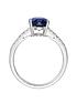  image of love-gem-9ct-white-gold-97mm-created-sapphire-and-015ct-diamond-ring