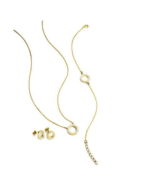 evoke-9ct-rose-gold-plated-sterling-silver-crystal-halo-earrings-necklace-amp-bracelet-set