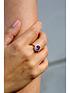  image of love-gem-9ct-yellow-gold-97-amethyst-and-diamond-cluster-ring