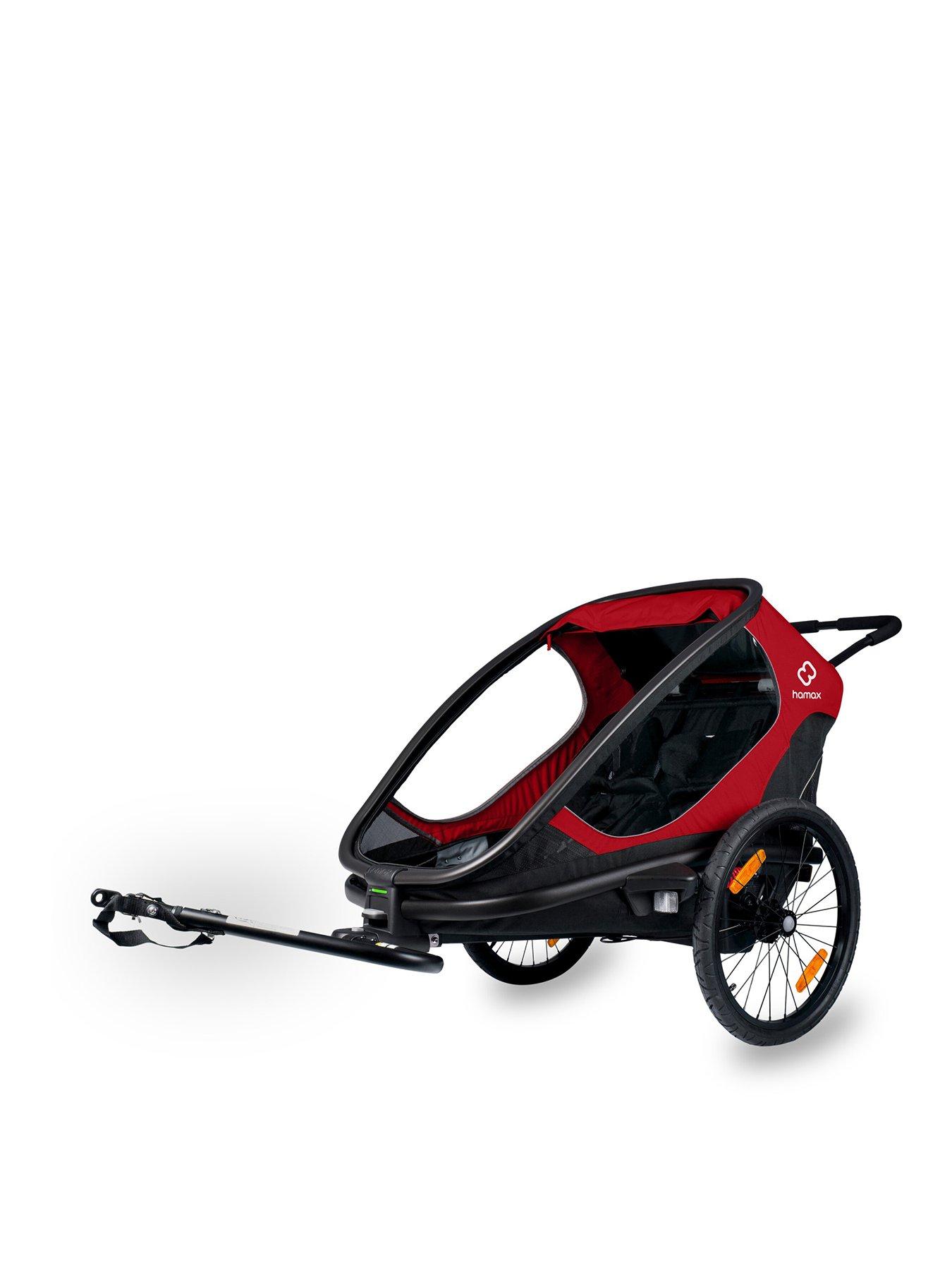 Hamax Outback Twin Child Bike Trailer Red Black littlewoods