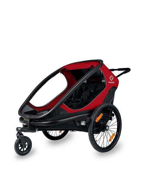 hamax-outback-one-child-bike-trailer-red-black