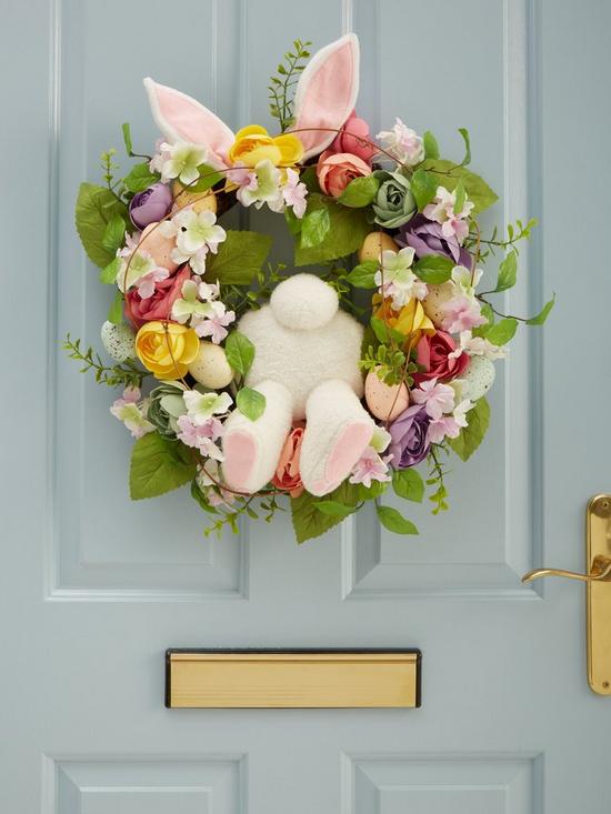 front image of very-home-22-easter-wreath-with-rabbit