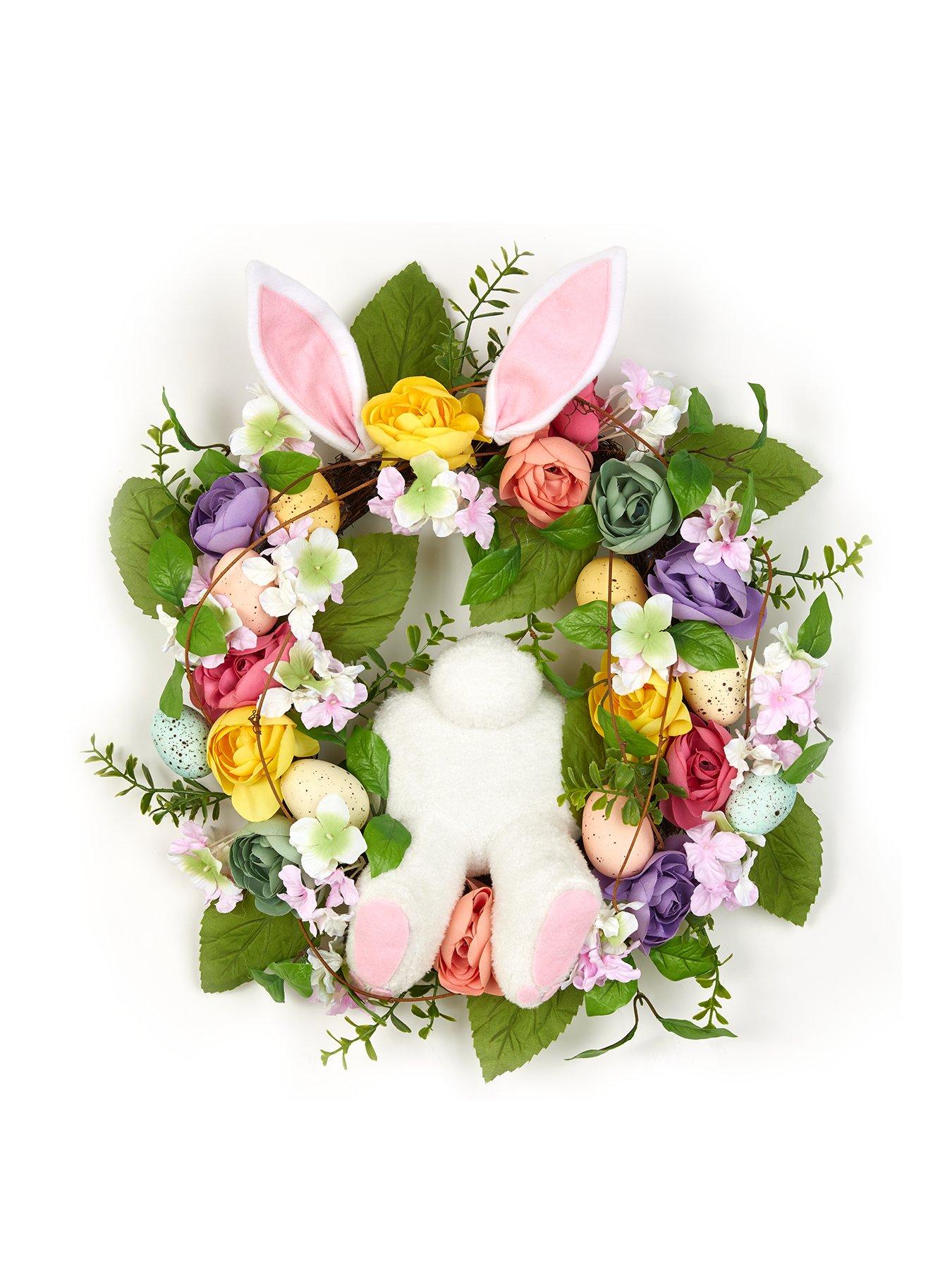 Image 2 of 6 of Very Home 22" Easter Wreath with Rabbit