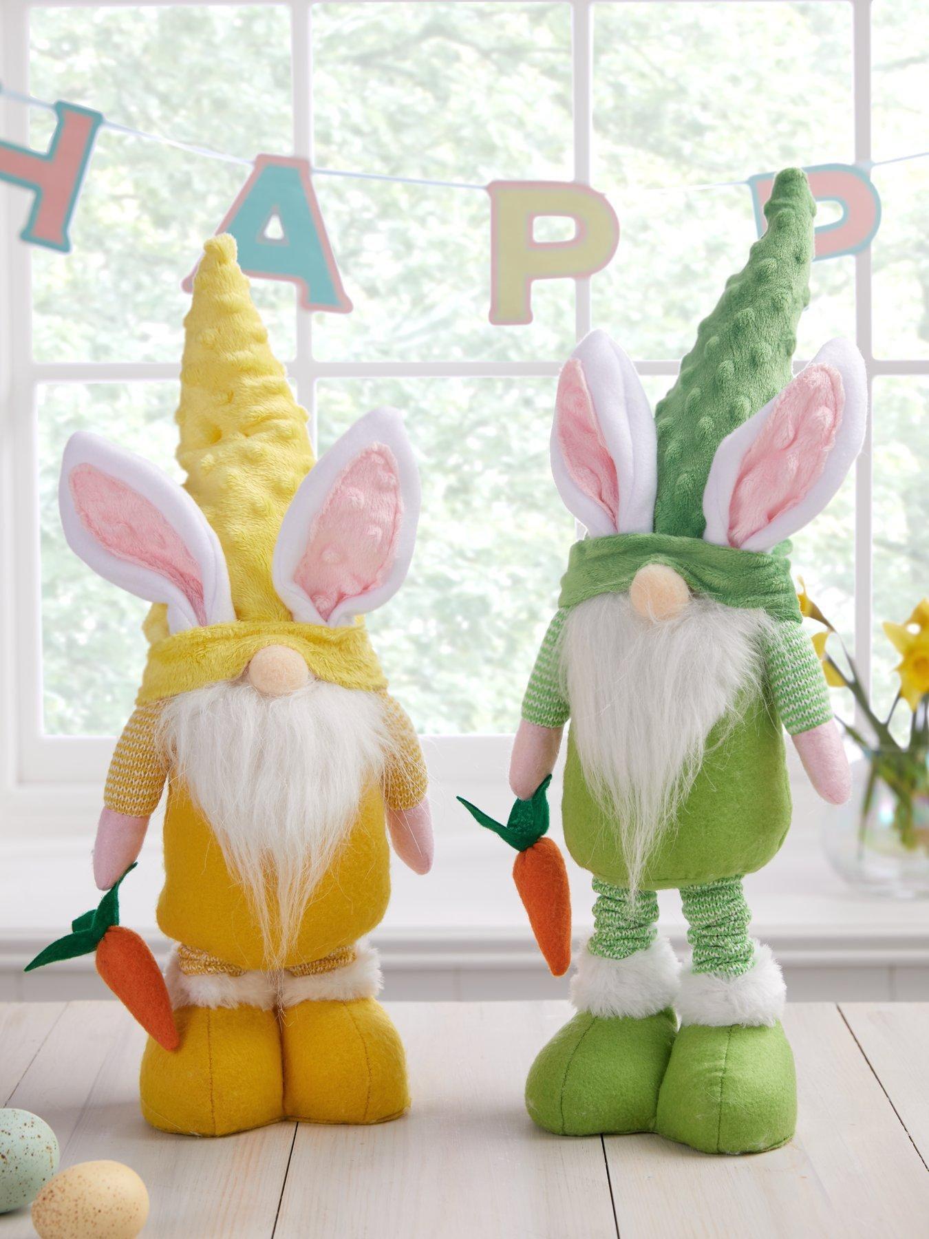 Very Home Set of 2 Tall Spring/Easter Gonks with Extending Legs