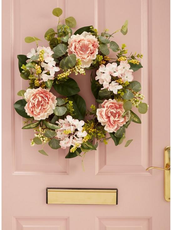 front image of very-home-22-springnbspwreath-with-peonies-and-leaves