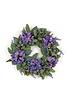  image of very-home-22-springnbsprattan-wreath-with-purple-hydrangeas