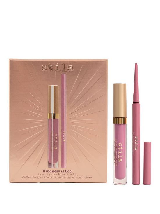 front image of stila-kindness-is-cool-liquid-lipstick-lip-liner-set