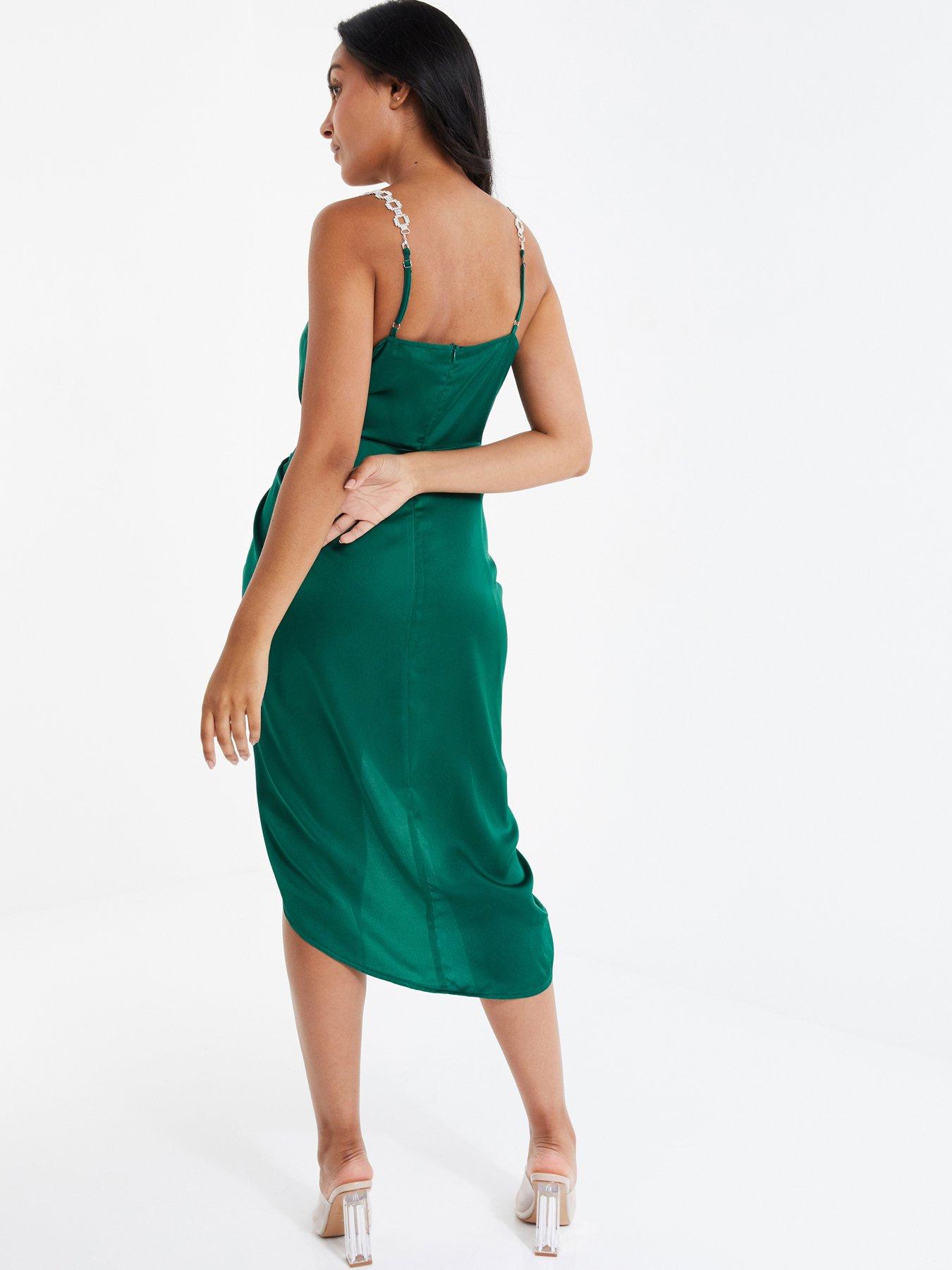 slim fit dress slacks Zapaka Women Dark Green Holiday Dress Sparkly Sequin Short Sleeve  Sweetheart Party Dress  ZAPAKA