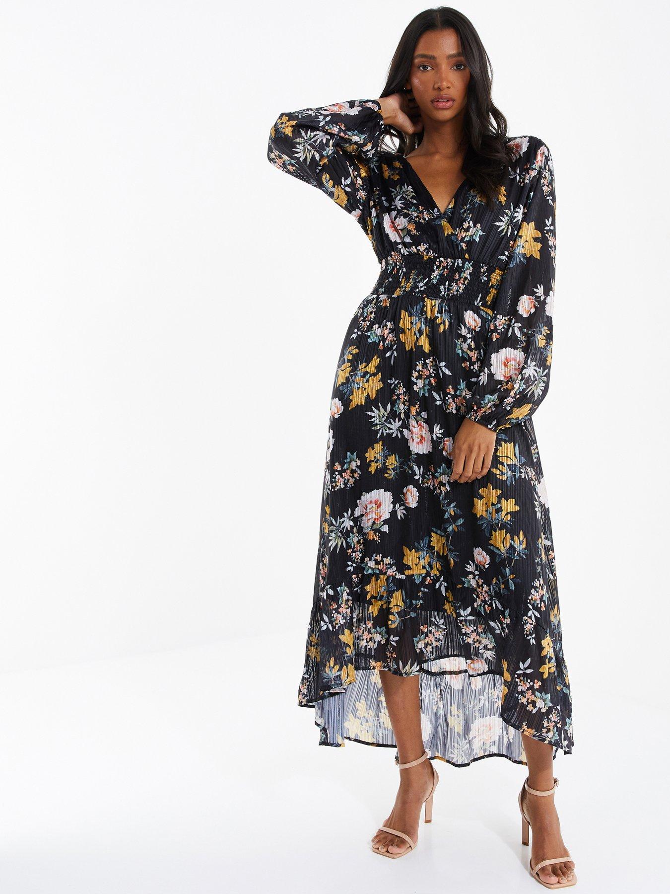 Quiz Floral Chiffon Maxi Dress | littlewoods.com