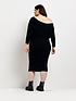  image of ri-plus-plus-off-shoulder-relaxed-dress-black
