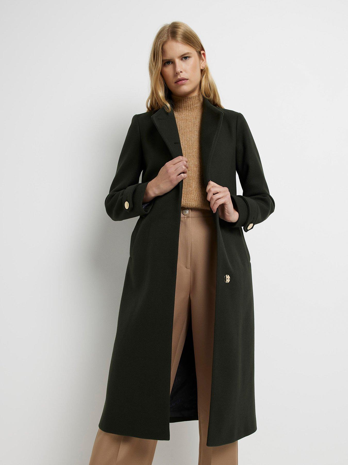 river island wrap coat