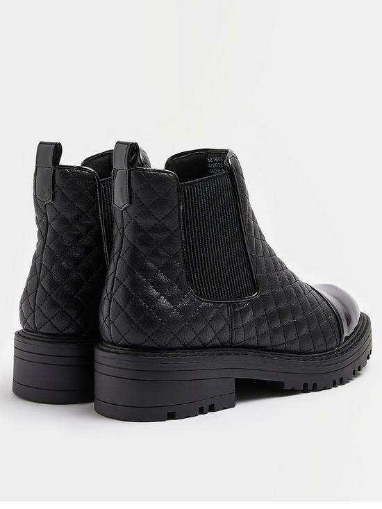 back image of river-island-quilted-chelsea-boot-black