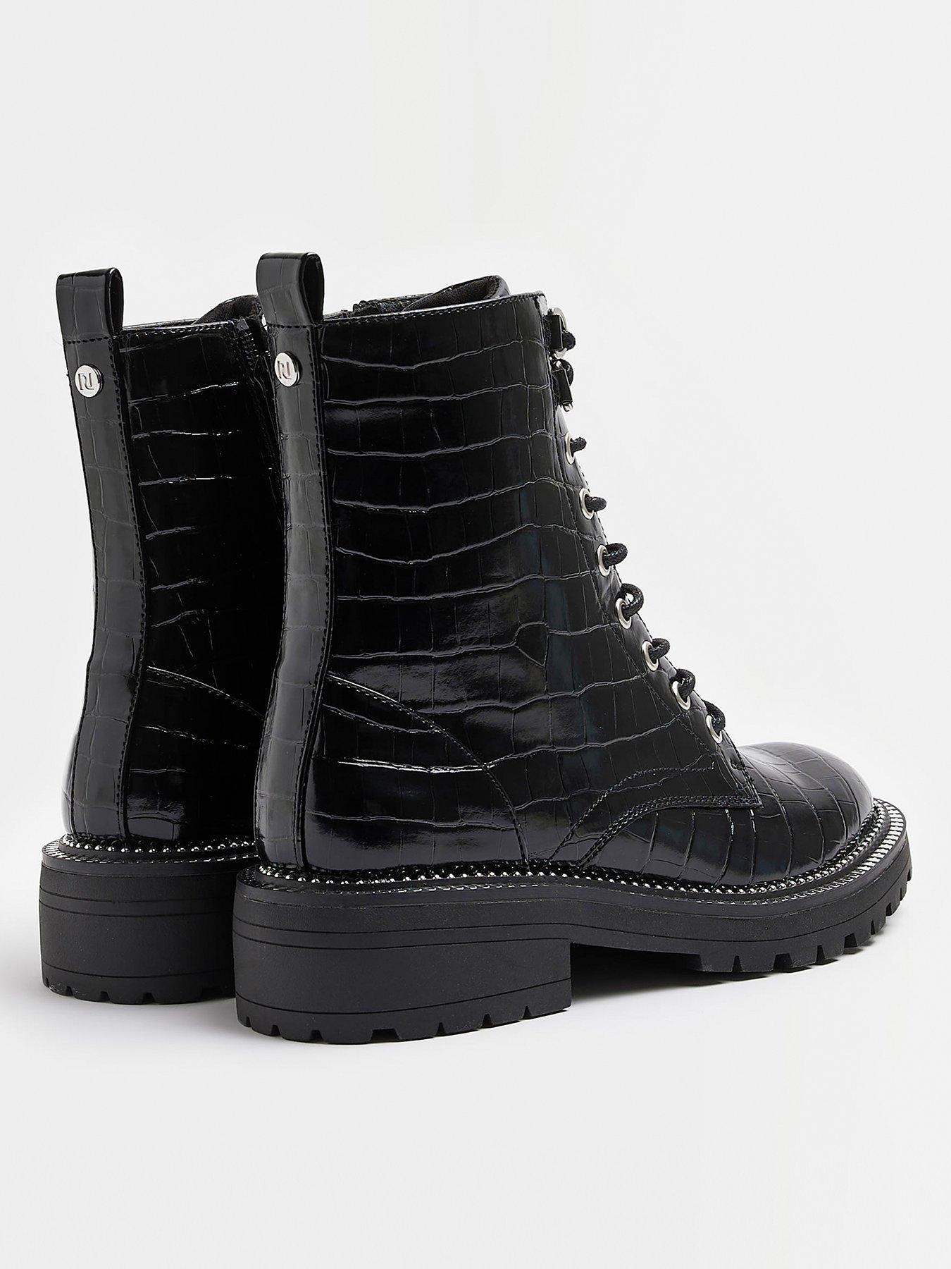 River island croc boots sales