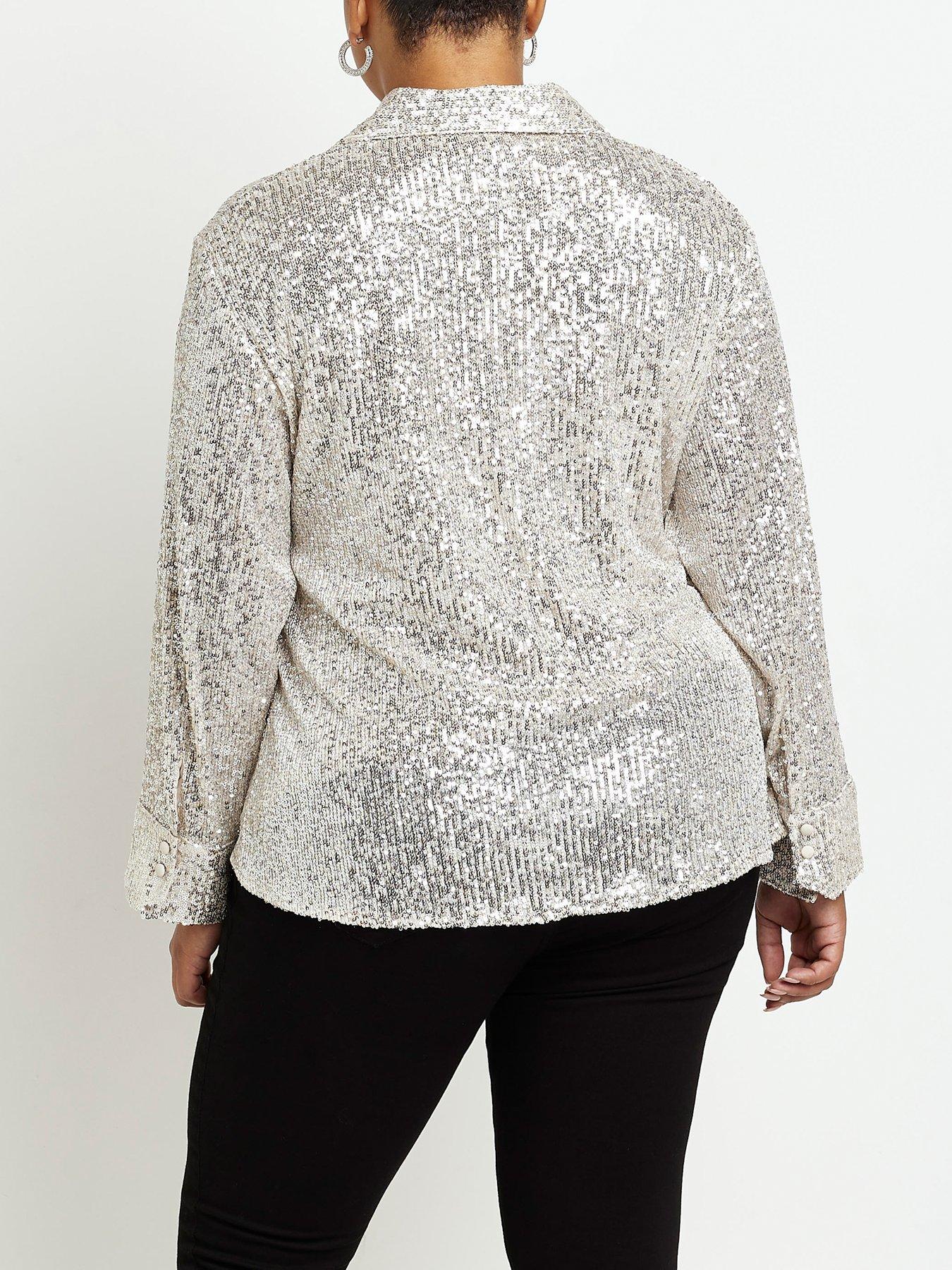 River island gold sequin top discount