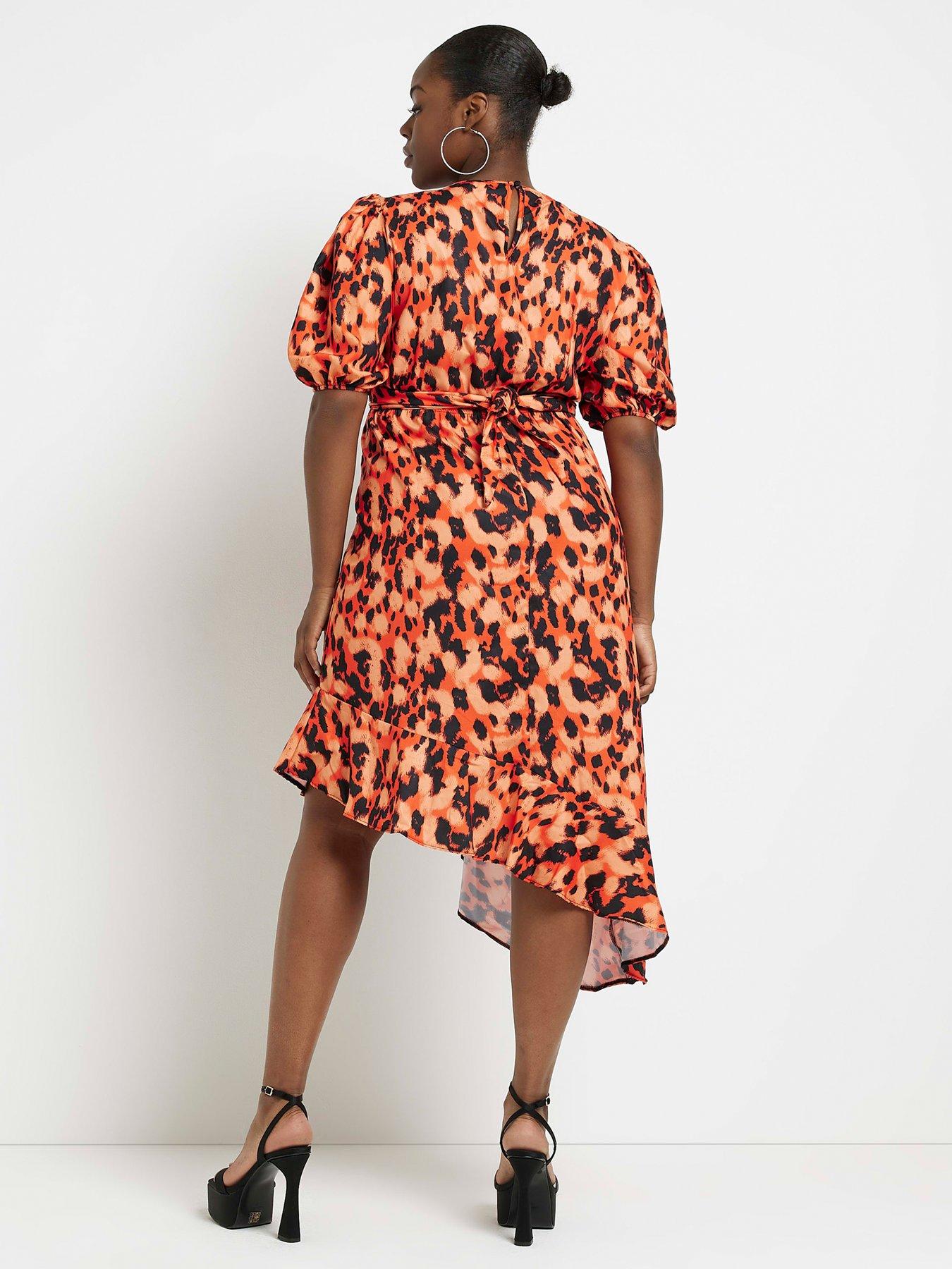 stillFront image of ri-plus-plus-wrap-maxi-dress-orange