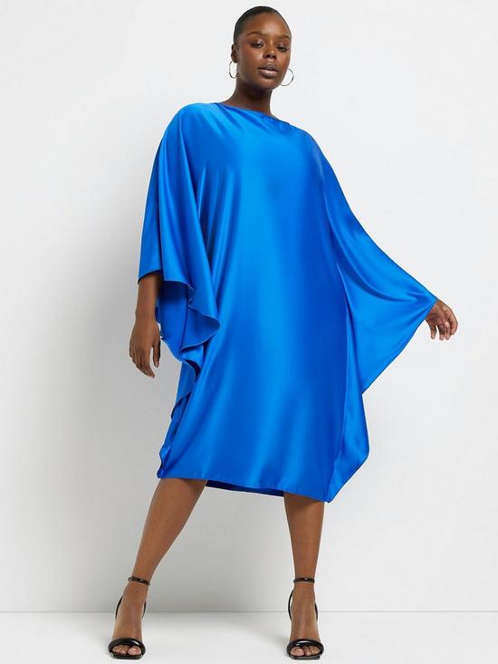 front image of ri-plus-plus-glam-dress-blue
