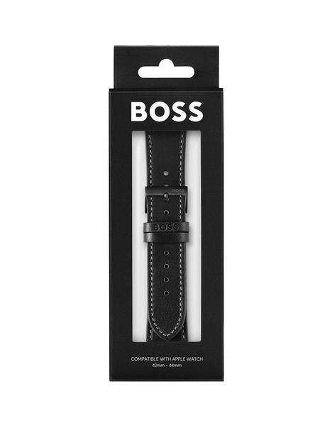 boss-gents-boss-black-leather-apple-watch-strap