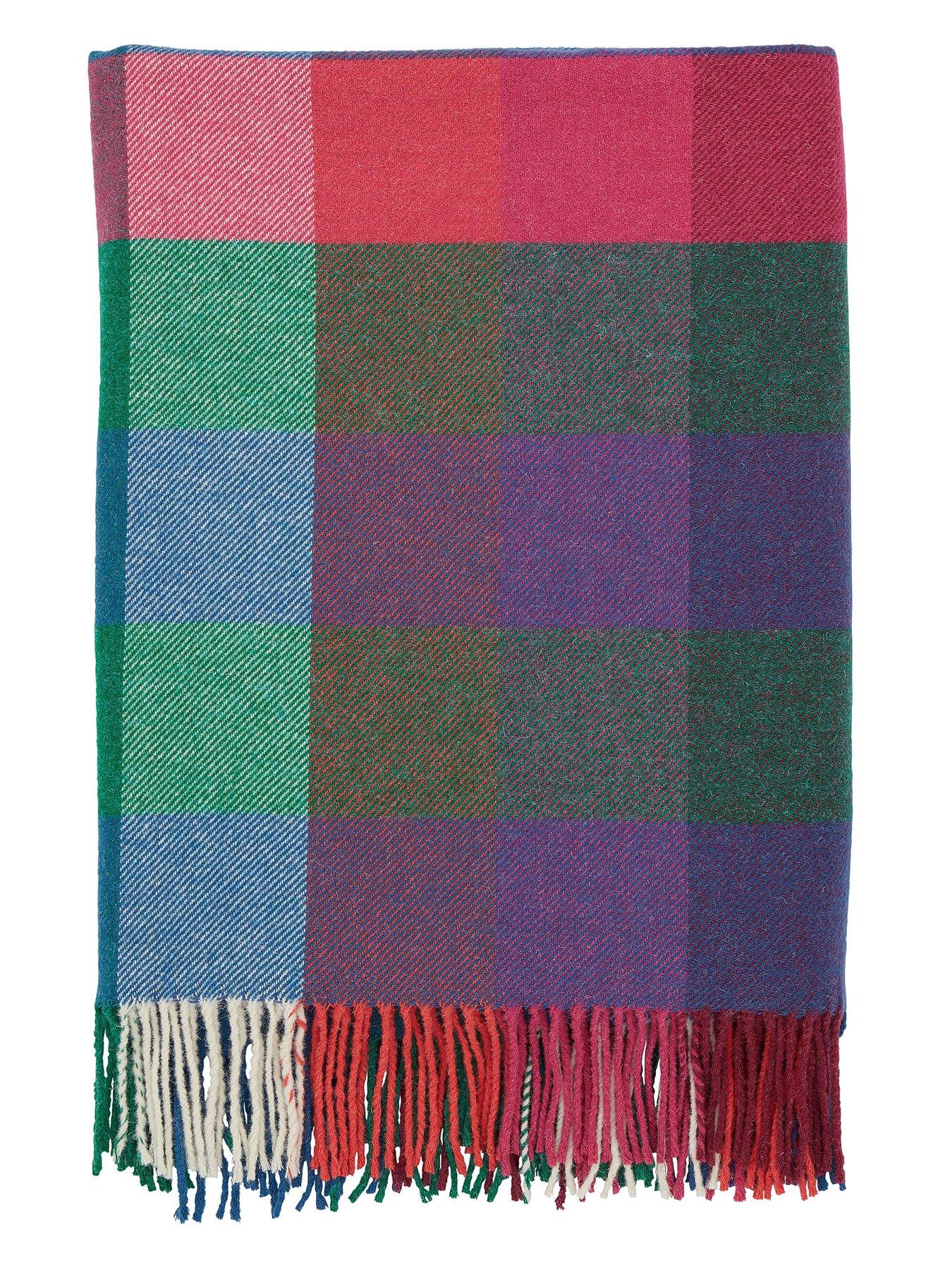 Joules Chatsworth Check Throw 100 Recycled Cotton