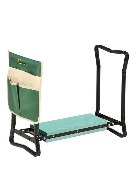 outsunny-steel-frame-gardening-kneeler-seat-w-pouch-green