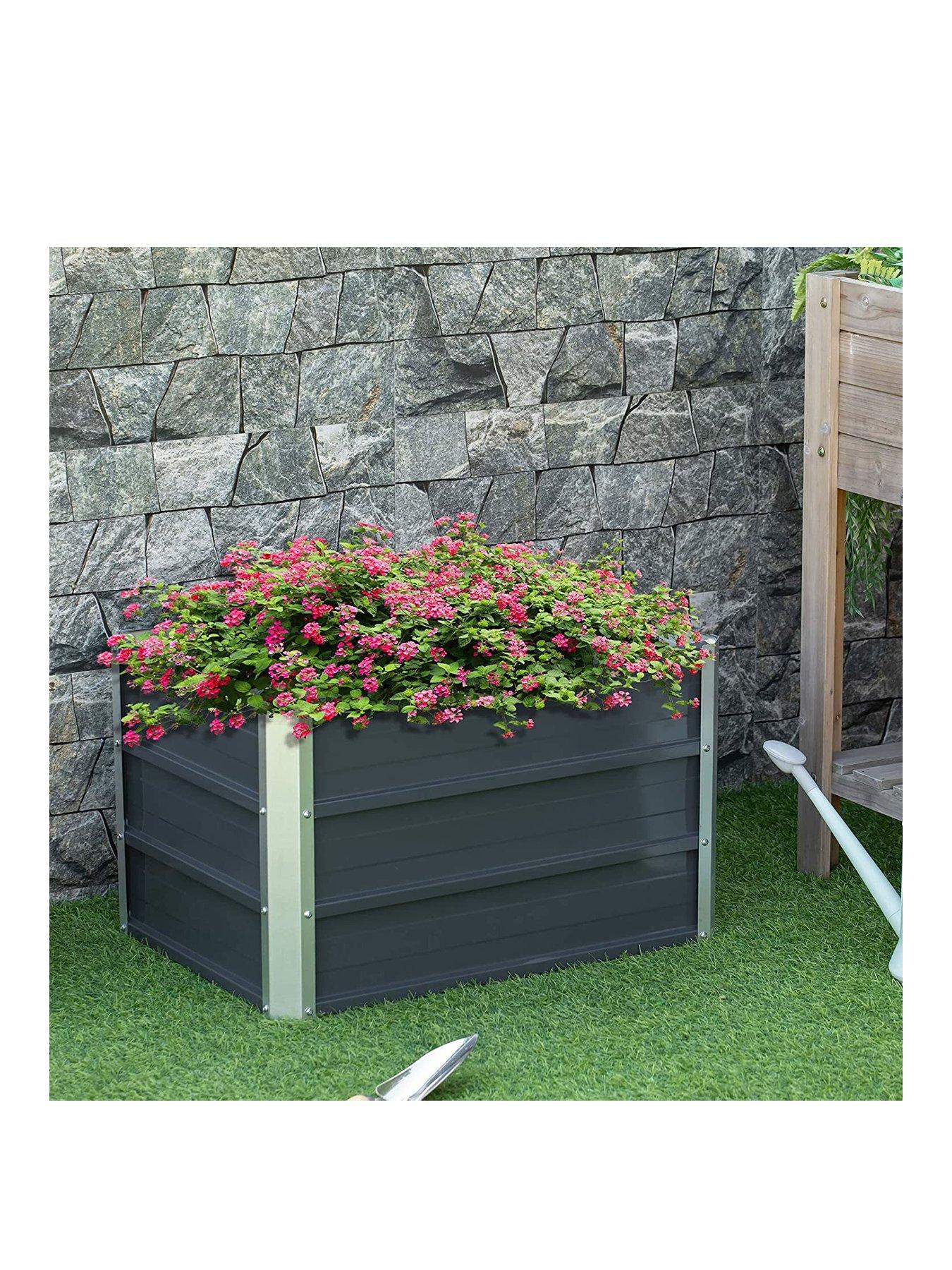 outsunny-raised-garden-bed-elevated-metal-planter-box-for-vegetables-herbs-flowers-66l-x-47w-x-40hcm