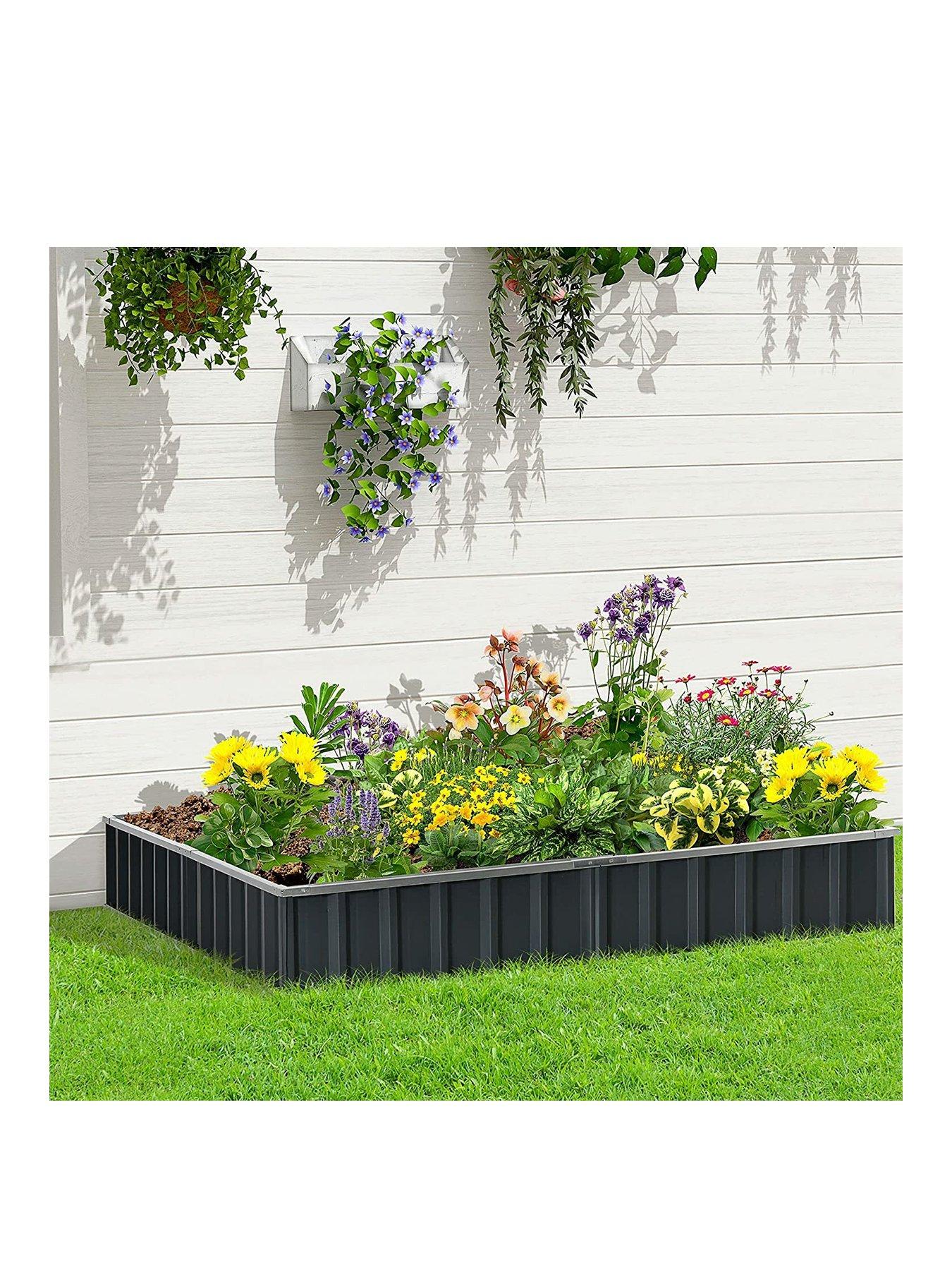 outsunny-metal-raised-garden-bed-no-bottom-diy-large-steel-planter-box-w-gloves