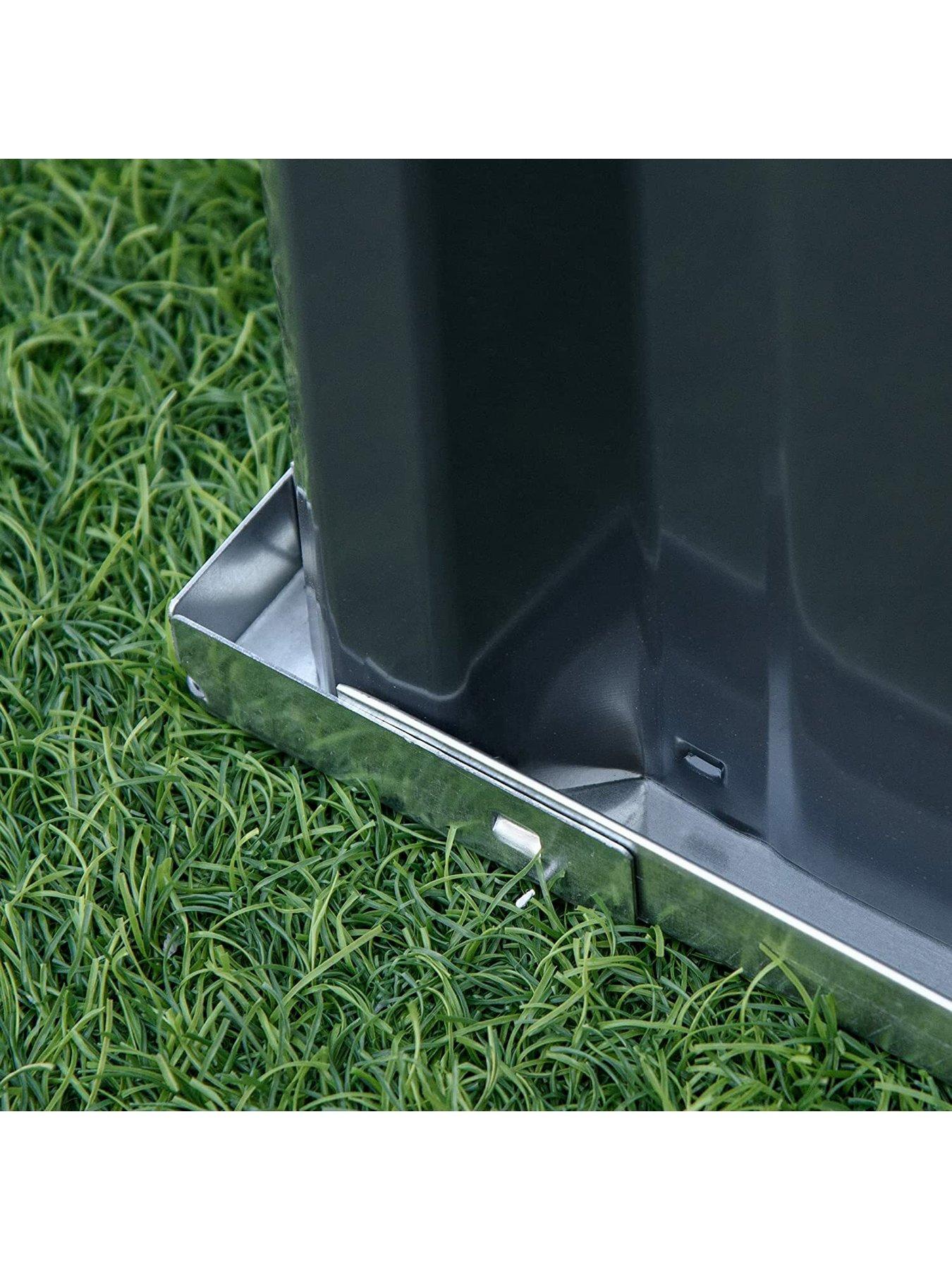  image of outsunny-metal-raised-garden-bed-no-bottom-diy-large-steel-planter-box-w-gloves
