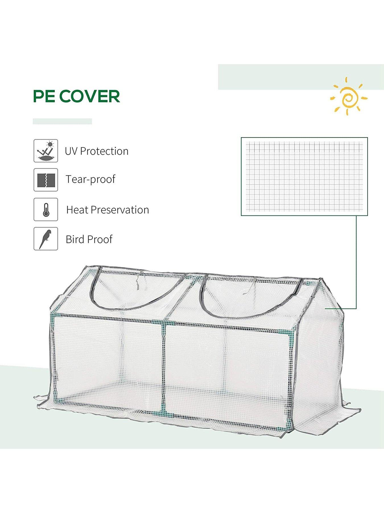  image of outsunny-mini-greenhouse-with-2-windows-fornbspplant-flower-ampnbspherbs-growingnbsp120-x-61-x-61cm