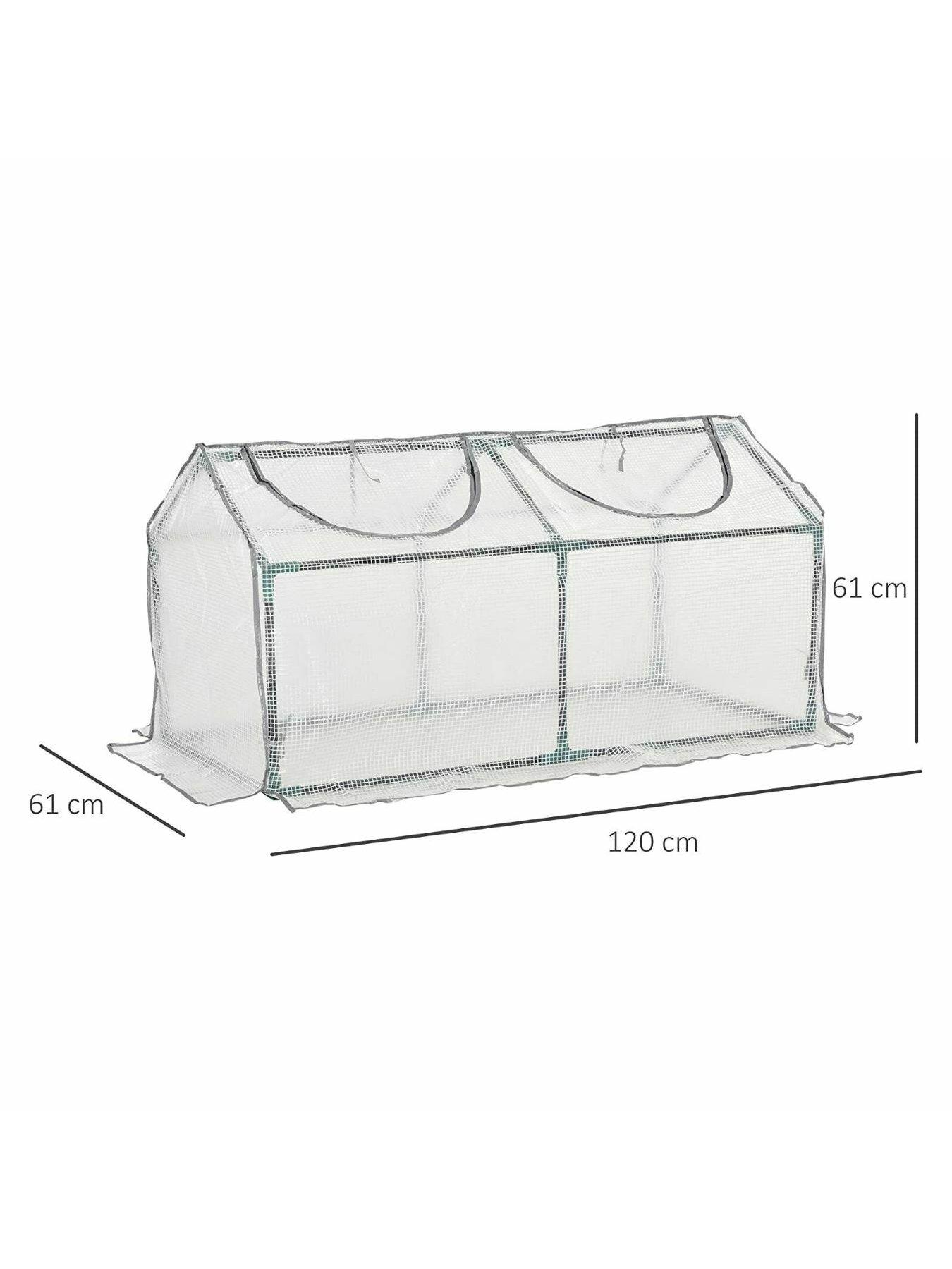  image of outsunny-mini-greenhouse-with-2-windows-fornbspplant-flower-ampnbspherbs-growingnbsp120-x-61-x-61cm