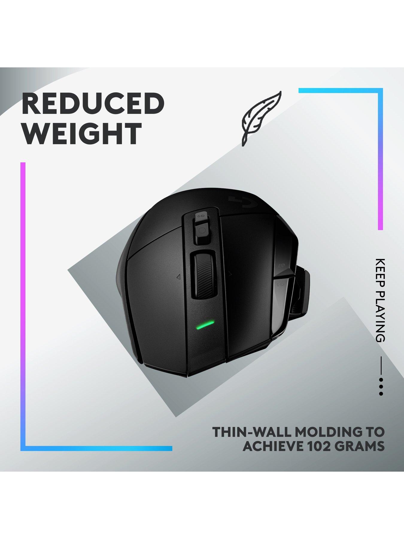  image of logitechg-g502-x-lightspeed-wireless-gaming-mouse-hero-25k-gaming-sensor-for-pcmac--black