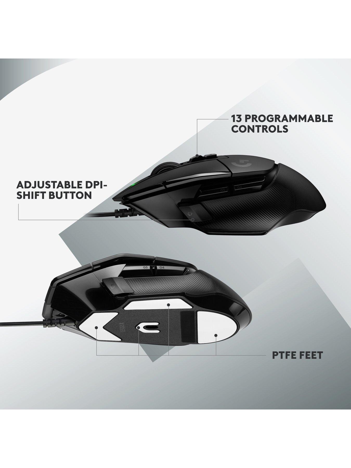  image of logitechg-g502-x-wired-gaming-mouse-hero-25k-gaming-sensor-for-pcmac--black