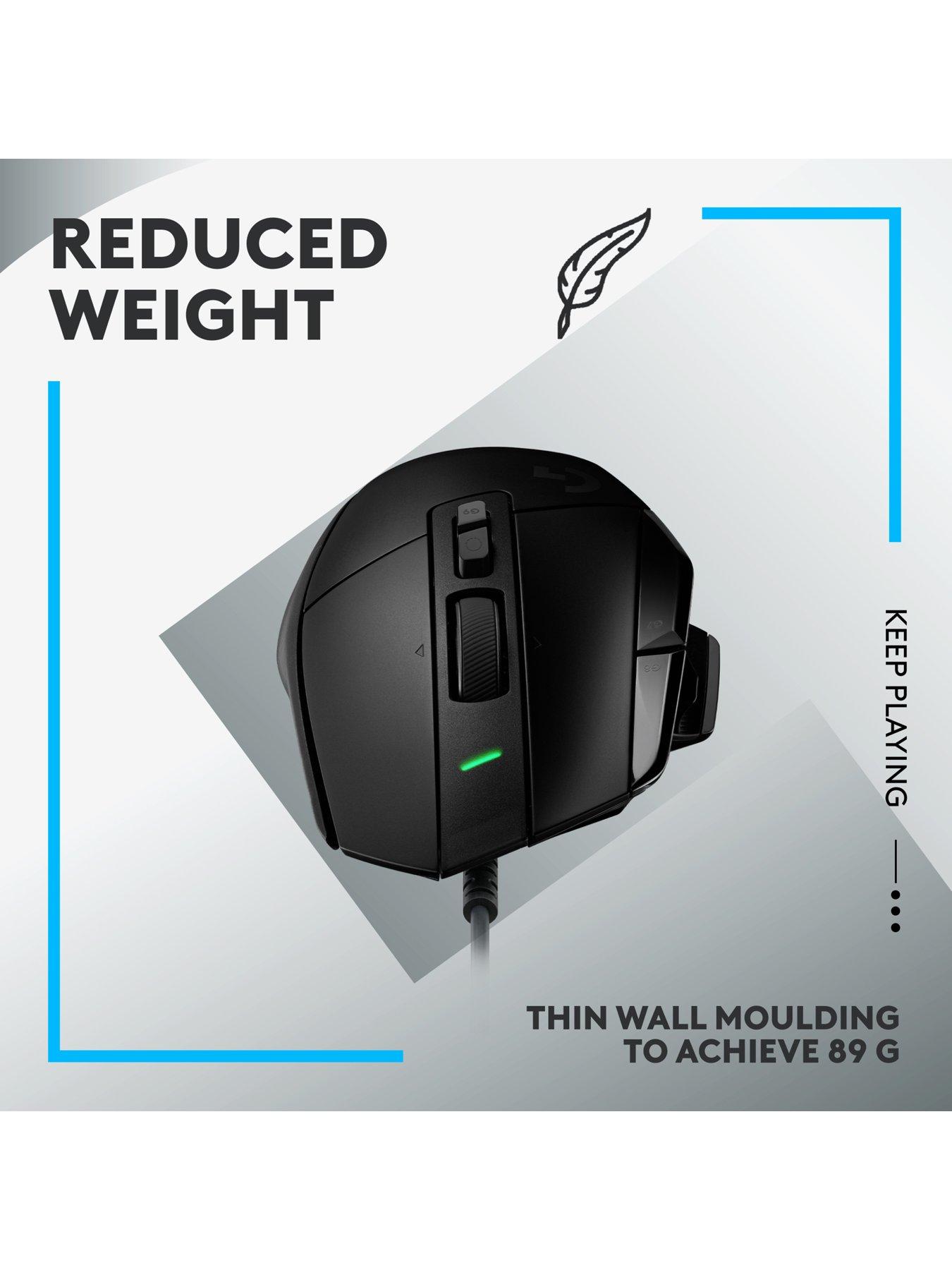  image of logitechg-g502-x-wired-gaming-mouse-hero-25k-gaming-sensor-for-pcmac--black