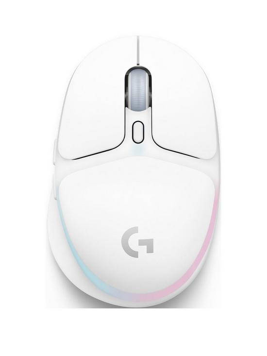 front image of logitechg-g705-wireless-gaming-mouse-customisable-lightsync-rgb-lighting-pcmaclaptop-white