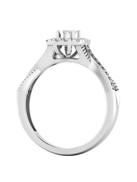 stillFront image of love-diamond-9ct-white-gold-015ct-diamond-twist-band-square-engagement-ring